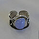 Ring with agate Blue. Rings. LAVKA SAMOTSVETOV. Online shopping on My Livemaster.  Фото №2