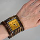 Стимпанк часы, Леонардо да Винчи, Витрувианский человек. Часы наручные. Elena. Ярмарка Мастеров.  Фото №5