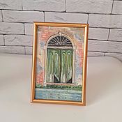 Картины и панно handmade. Livemaster - original item Venetian door oil painting in a frame. Handmade.