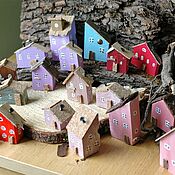 Для дома и интерьера handmade. Livemaster - original item Author`s houses assemble your village decoupage. Handmade.