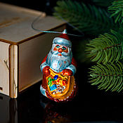 Сувениры и подарки handmade. Livemaster - original item Christmas tree toy Christmas porcelain Christmas tree toy Santa Claus. Handmade.