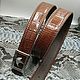 Genuine crocodile leather belt, in brown color. Straps. SHOES&BAGS. Online shopping on My Livemaster.  Фото №2