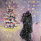 A new Year with you! Oil painting on canvas, Pictures, Moscow,  Фото №1
