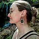 Серьги с авантюрином и опалом. Серьги классические. Не моя вселенная. Интернет-магазин Ярмарка Мастеров.  Фото №2