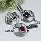 Jewelry set red cubic zirconia silver 925 ALS0075. Jewelry Sets. Sunny Silver. My Livemaster. Фото №6