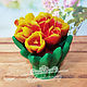 'Bouquet of tulips ' souvenir soap flowers interior yellow, Soap, Moscow,  Фото №1