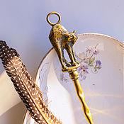 Посуда handmade. Livemaster - original item Antique brass fork for fireplace, grill and barbecue England. Handmade.