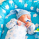 Гнездышко кокон для новорожденного babynest  "Звездное", Кокон-гнездо, Новосибирск,  Фото №1