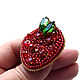 Brooch berry strawberry, Brooches, Moscow,  Фото №1