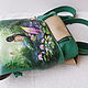 Women's leather backpack with custom painting for Victoria. Backpacks. Inella-more leather bags/. My Livemaster. Фото №4