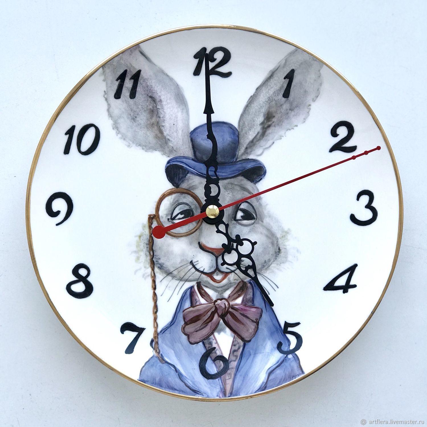 Настенные часы зайчик. Qn99-0037 статуэтка кролика. Часы настольные зайцы. Фигурка декоративная "заяц" с часами, l15 w11,5 h30 см. Интерьерный будильник.
