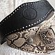 Belt made from Python wide. Straps. Garuda. My Livemaster. Фото №5