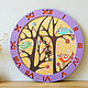Wall Clock Fairy Birds Hand Painted, Watch, Akhtyrsky,  Фото №1