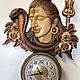 Резные часы  « Индия «. Часы классические. Мир _резных_картин. Ярмарка Мастеров.  Фото №4