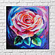 'Space rose ' oil painting on canvas 50/50 cm. Pictures. Painting World of Marina Lesina. Online shopping on My Livemaster.  Фото №2