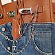 Джинсовая кожаная сумка в стиле Birkin 30. My Handmade. Классическая сумка. Magic denim in art. Ярмарка Мастеров.  Фото №6