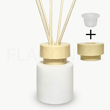 Материалы для творчества ручной работы. Ярмарка Мастеров - ручная работа Флакон для диффузора 50 мл цилиндр белый с крышкой. Handmade.
