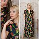 Linen dress ' Tulips '(Maxi), Dresses, Moscow,  Фото №1
