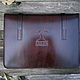 Leather portfolio, for documents, in vintage style. Brief case. Labour. Online shopping on My Livemaster.  Фото №2