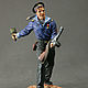 Tin soldier 54 mm. ekcastings. WWII Krasnoflotets with PPSH, Military miniature, St. Petersburg,  Фото №1