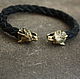 Leather bracelet Lynx. Bead bracelet. MintTiger. Online shopping on My Livemaster.  Фото №2