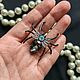 Брошь Паук с кристаллами. Брошь-булавка. Vintage_jewelry_nsk (Ольга и Светлана). Интернет-магазин Ярмарка Мастеров.  Фото №2