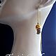 Серебряные серьги-продевки с раухтопазом ,,INFLORESCENCE,,. Серьги-продевки. Tati Style. Ярмарка Мастеров.  Фото №4