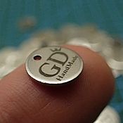 Материалы для творчества handmade. Livemaster - original item 10 mm metal tags with your logo. Stainless steel.. Handmade.