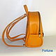 Leather backpack ' Orange'. Backpacks. Sergei. My Livemaster. Фото №5