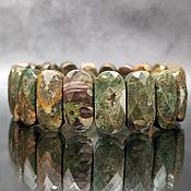 Украшения handmade. Livemaster - original item Natural Ural jasper bracelet with cut. Handmade.