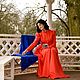 Floor-length dress 'Poetry' coral, Dresses, Moscow,  Фото №1