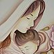 Картина женщина с ребенком Картина маслом Светлые картины в спальню. Картины. Картины маслом на холсте Стильные❦. Интернет-магазин Ярмарка Мастеров.  Фото №2