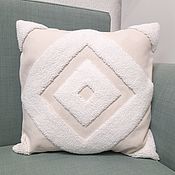 Для дома и интерьера handmade. Livemaster - original item Decorative Embroidered Rhombus Pillow. Handmade.