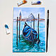 Painting Gondola Cityscape Venice. Pictures. artwatercolor. Online shopping on My Livemaster.  Фото №2