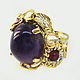 925 sterling silver ring with natural amethyst and garnets. Rings. Silverjewels. My Livemaster. Фото №5