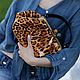 Леопардовая сумка из кожи пони с анималистичным принтом рыжая сумка, Классическая сумка, Москва,  Фото №1