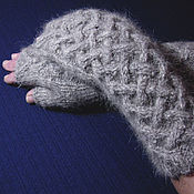 Аксессуары handmade. Livemaster - original item Women`s knitted fingerless gloves Celtic labyrinth. Handmade.