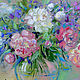 Painting peonies 'Cool Evening' oil painting peonies. Pictures. Multicolor Gallery. My Livemaster. Фото №6