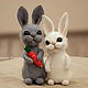 Bunnies (composition of wool, felted toys). Felted Toy. Felt toy fromKristina Antropova. My Livemaster. Фото №5