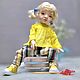 Шарнирная кукла Пуговка 13,5 см. Шарнирная кукла. Светлана Соколова Finist Doll. Интернет-магазин Ярмарка Мастеров.  Фото №2