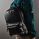 Backpack leather men's 'Lucas' (Black), Backpacks, Yaroslavl,  Фото №1