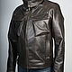 Order Brown Leather jacket mens. Lollypie - Modiste Cat. Livemaster. . Mens outerwear Фото №3