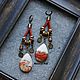 BOHO style earrings with jasper 'Love of the Dragon'. Thread earring. Ekaterina Rud ( stylish stones ). Online shopping on My Livemaster.  Фото №2