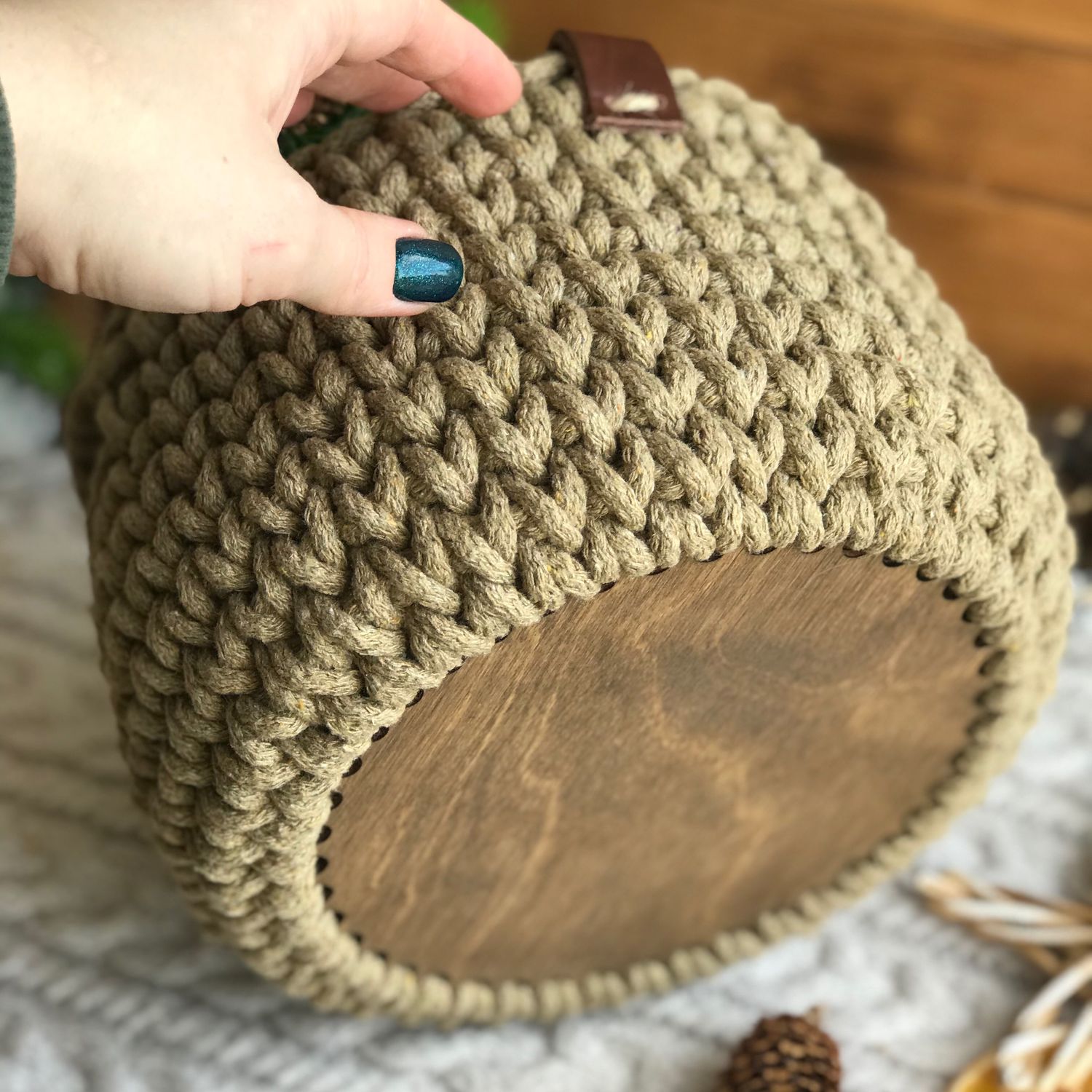 Корзинка из шнура