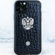 Premium iPhone Герб РФ MiniCroc - кожаный чехол iPhone с гербо, Чехол, Иваново,  Фото №1