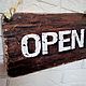 Табличка, вывеска "OPEN-CLOSED" -белый - коричневый W0473. Картины. TREENITY_Студия Ольги Генераловой. Интернет-магазин Ярмарка Мастеров.  Фото №2