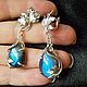 Classic earrings: earrings with blue labradoramia. Earrings. Ekaterina Sklyarova. My Livemaster. Фото №4
