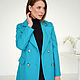 Coat jacket woolen Blue, blue fitted short demi, Coats, Novosibirsk,  Фото №1