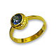 Золотое кольцо "Танзанит" из жёлтого золота 585, женское. Кольца. Ювелирная мастерская 'Сочиняй мечты'. Интернет-магазин Ярмарка Мастеров.  Фото №2