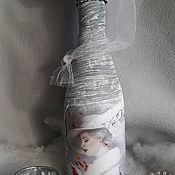 Декорированная бутылка в подарок, Оформление бутылок, Москва,  Фото №1